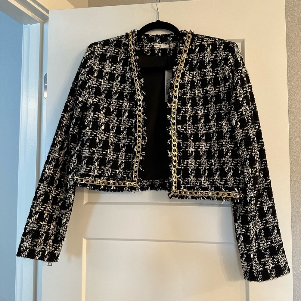 Alice + Olivia cropped jacket blazer BNWT